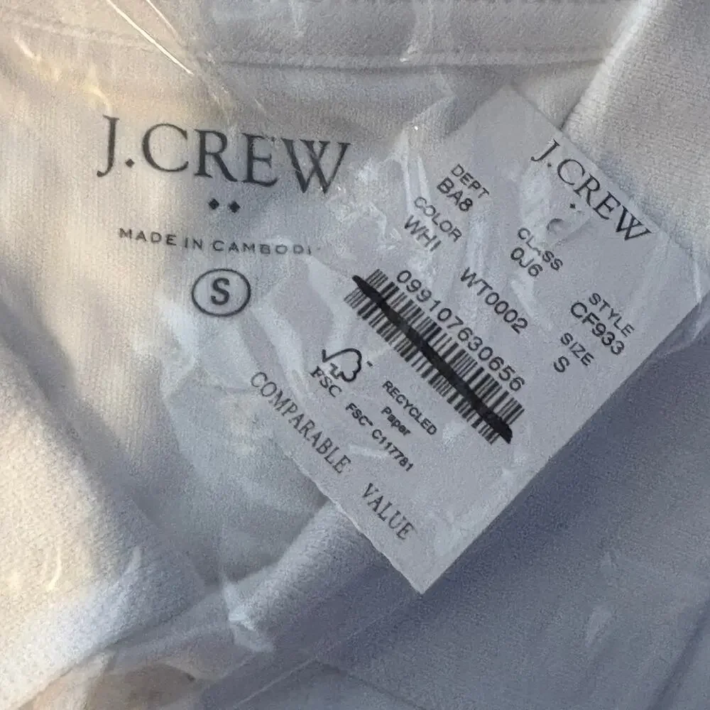 J Crew Mens Soft Touch Polo Shirt S White NWT CF933 J.Crew Golf